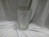 Hobnail/bubble art glass vase