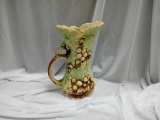 Vintage McCoy Grapes Brown and Green Pitcher