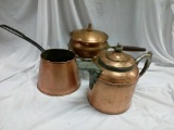 Copper Pot, Copper Tea Pot, Copper Fondue Pot