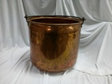 Vintage Hammered Copper Hearth Pot Kettle Cauldron