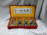 Chinese Reverse Painted Snuff Bottles Set of 4