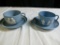 Set Of 2 Wedgwood Teacups And Saucers