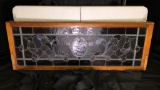 Antique Leaded Stained Glass Panel.