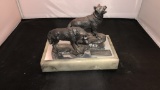 Michael Ricker Pewter Statue “the American Wolf”