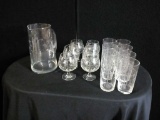 Vintage Etched Bamboo Pattern Drinkware
