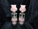 Set Of Two Victorian Boudoir Lamps