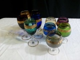 Vintage Multi Colored Glassware (10)