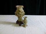 Vintage Carved Soapstone Bud Vase (2)
