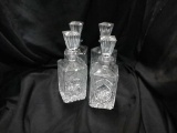 Set Of 4 Crystal Decanters
