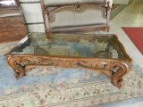 Ornate Styled Glass Coffee Table.