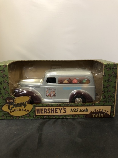 1946 Hershey'ss Kisses Chevy Suburban Diecast Car.