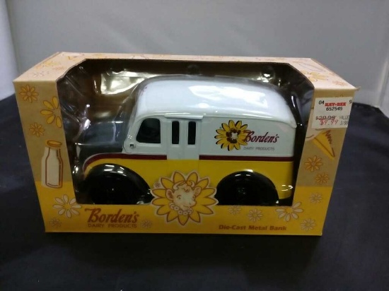 Borden's Dairy Products Delivery Van Die-Cast Bank