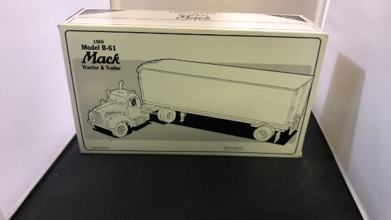 1960 Mack Model B-61 Tractor & Trailer Die-Cast Replica.