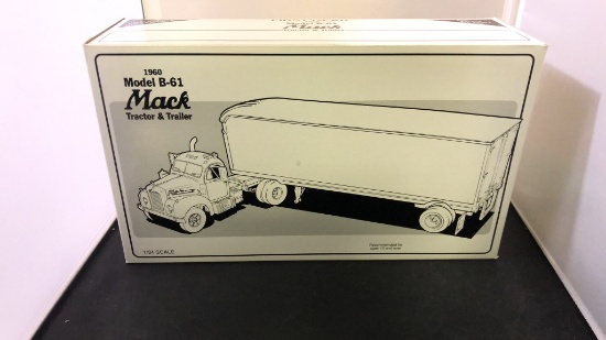 1960 Mack Model B-61 Tractor & Trailer Die-Cast Replica.