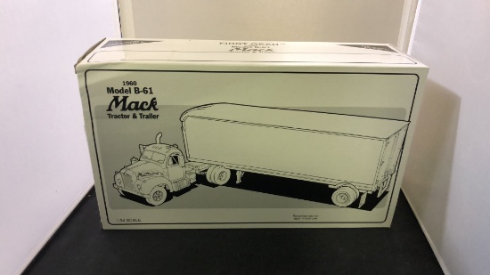 1960 Mack Model B-61 Tractor & Trailer Die-Cast Replica.