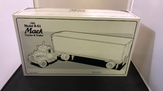 1960 Mack Model B-61 Tractor & Trailer Die-Cast Replica.