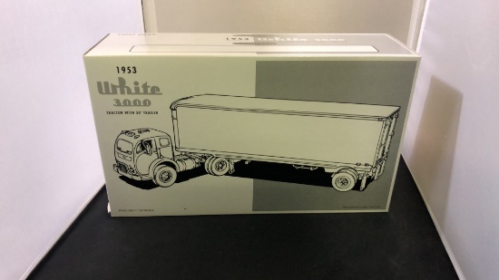 1953 White 3000 Tractor with 30' Trailer Die-Cast Replica.