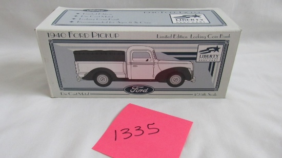1940 Ford Pickup Limited Edition Locking Coin Bank Die-Cast Metal Replica