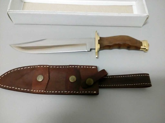 KNIFE 902 -HUNTING KNIFE WITH LEATHER SHEATH