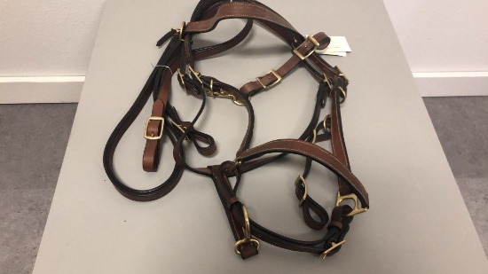 BRID 230BR - KIM HALTER/BRIDLE W/REINS BRN