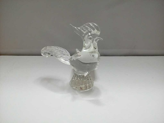 Glass Rooster Figurine