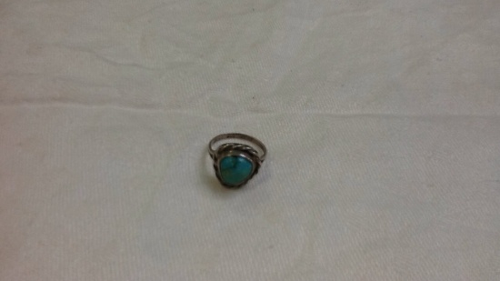 Turquoise and Believed to be Sterling Ring