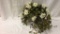 Faux Floral Arrangement in White Planter