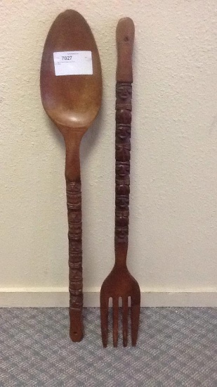 Set of Wood Spoon and Fork