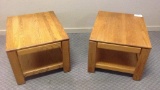 Pair of Oak End Table