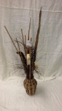 Rustic Floral Arrangement in Basket Style Vase