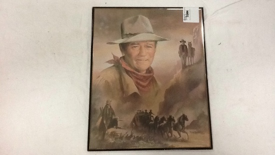 John Wayne Poster-Framed