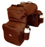 BAG 430BRN-OVERNIGHTER W/BOTTLE Holders BROWN