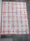 Giant Start Quilt 66X80 Hand Quilted c 1940