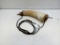 Light Colored Powder Horn w/Leather Strap