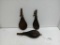 Leather & Metal Powder Flask SET of THREE