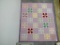 Bear Paw Maple Leaf Quilt 71X 82 Hand Sewn/Quilted