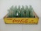Coca Cola Wood Crate & Vintage Glass Coke Bottles