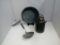 Gray Granite Cream Pail, Strainer, 10