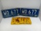 Vintage License Plates - Connecticut & Wyoming