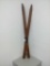 Primitive Antique Chestnut Wood Skis 70