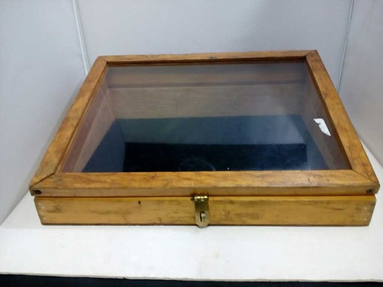 Wood & Glass Angled Display Box