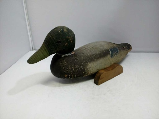 Victor Wood Duck Decoy on stand