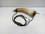 Light Colored Powder Horn w/Leather Strap