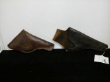 Leather Pistol Holsters SET of TWO