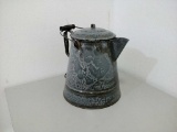 Gray Granite Metal Coffee Pot