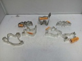 Set of Seven (7) Vintage Cookie Cutters - Metal