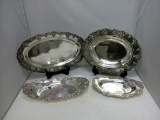 Sheffield Silver on Copper Set of 4 Platters