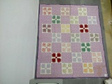 Bear Paw Maple Leaf Quilt 71X 82 Hand Sewn/Quilted