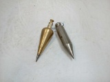 Miller Falls & Concile Brass Plumb Bob SET of TWO