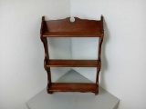 Three Tier Wood Wall Shelf